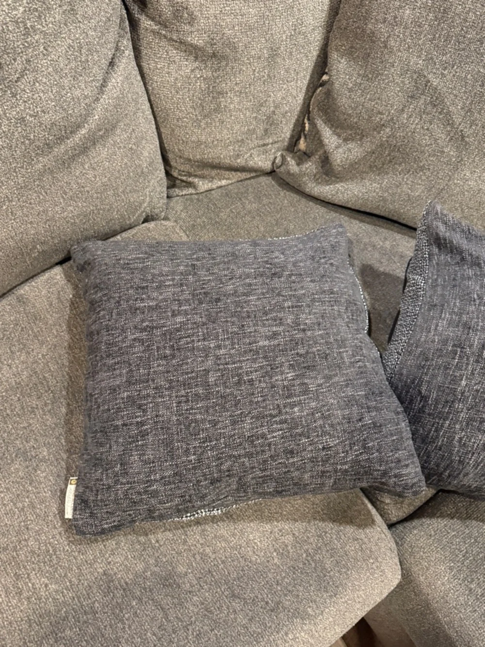 HiEnd Accents Tweed and Chenille pillow Covers Set of two